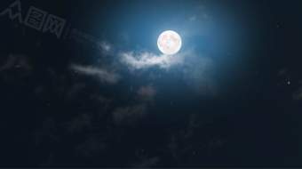 实拍夜晚月亮景色视频素材-众图网