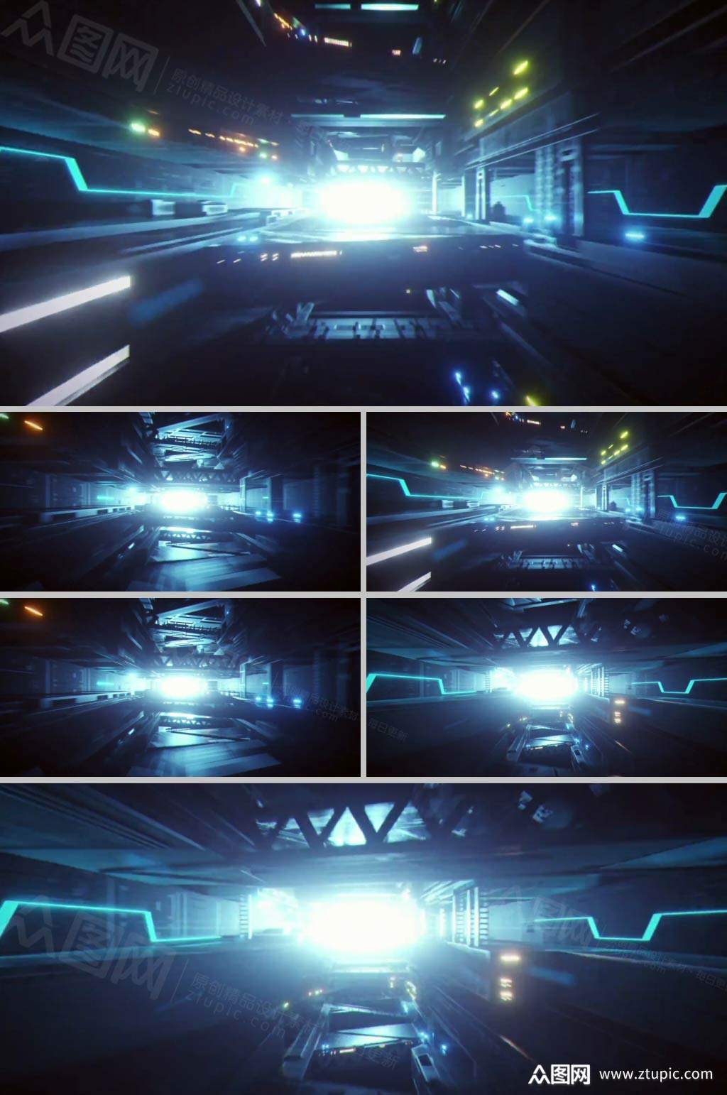 炫酷震撼穿越时空背景led视频素材