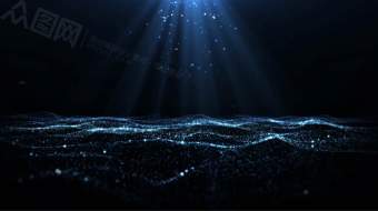 科技蓝色粒子时尚唯美企业宣传背景视频-众图网