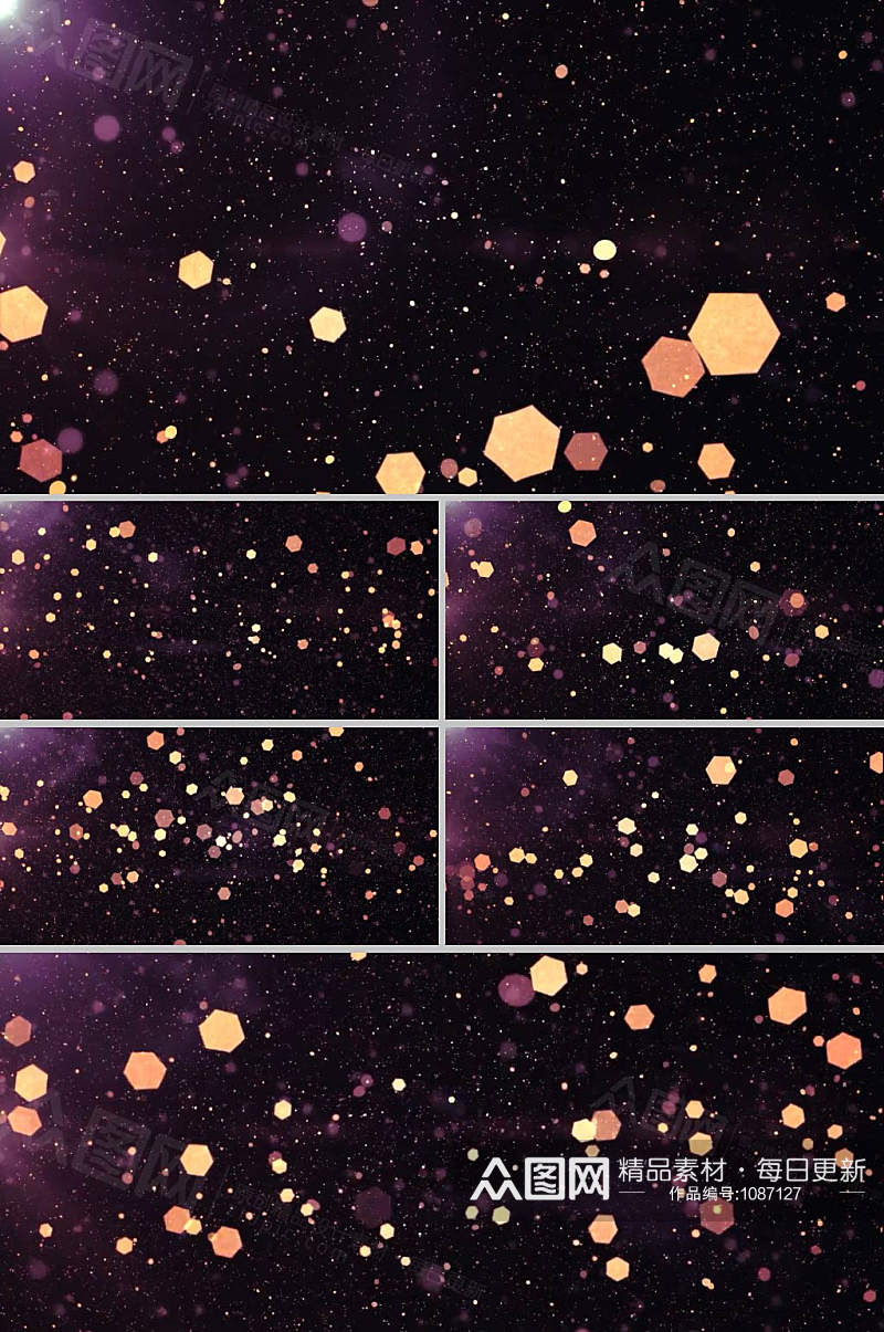 紫色梦幻粒子斑点背景led视频素材