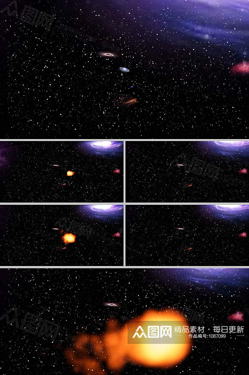 唯美大气粒子星空宇宙展示led视频素材