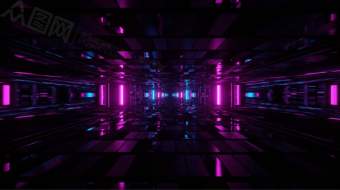 紫色动感dj音乐背景led视频-众图网