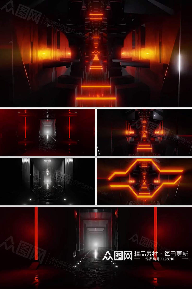 炫酷震撼隧道展示led视频素材