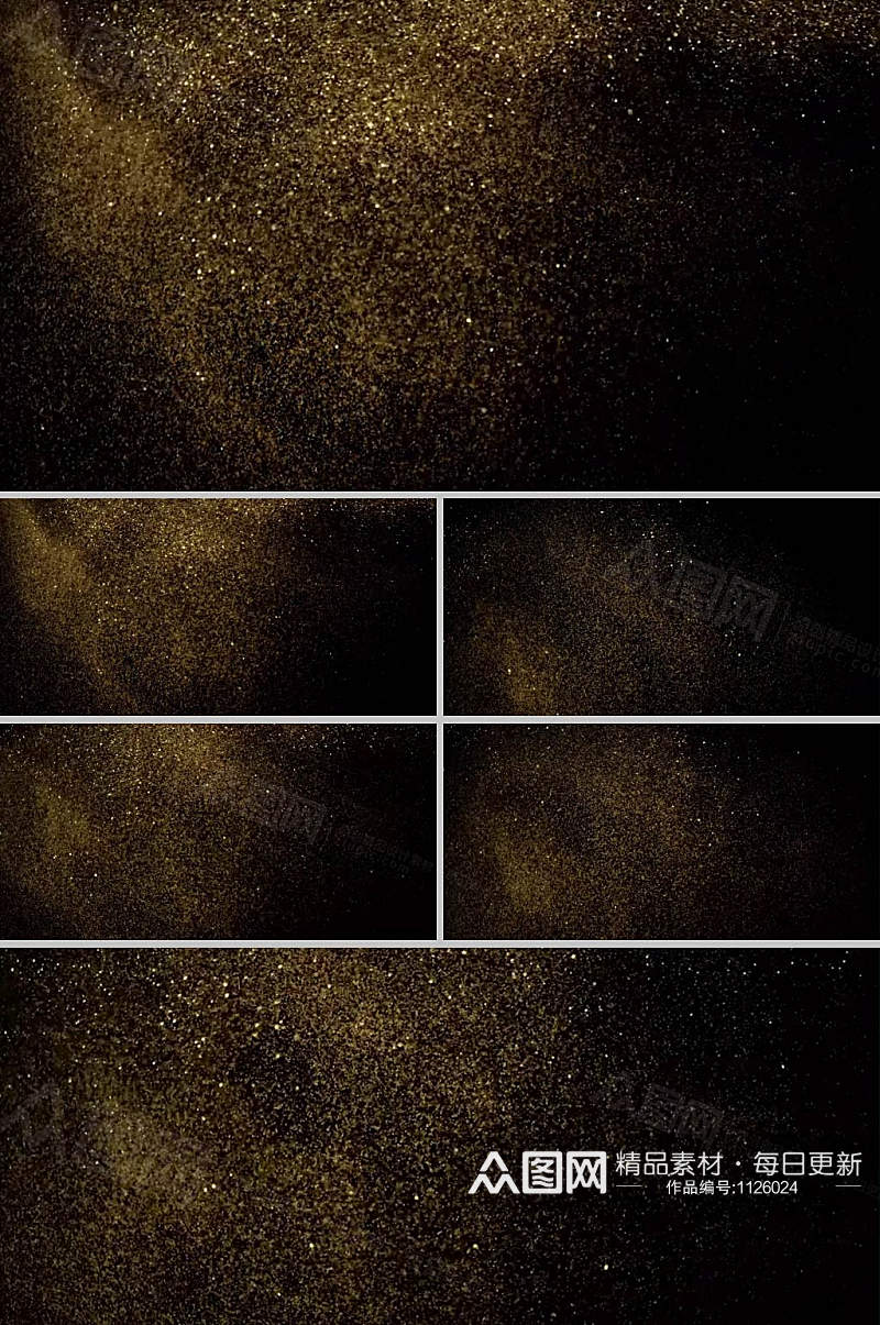 金色粒子斑点闪烁背景视频素材
