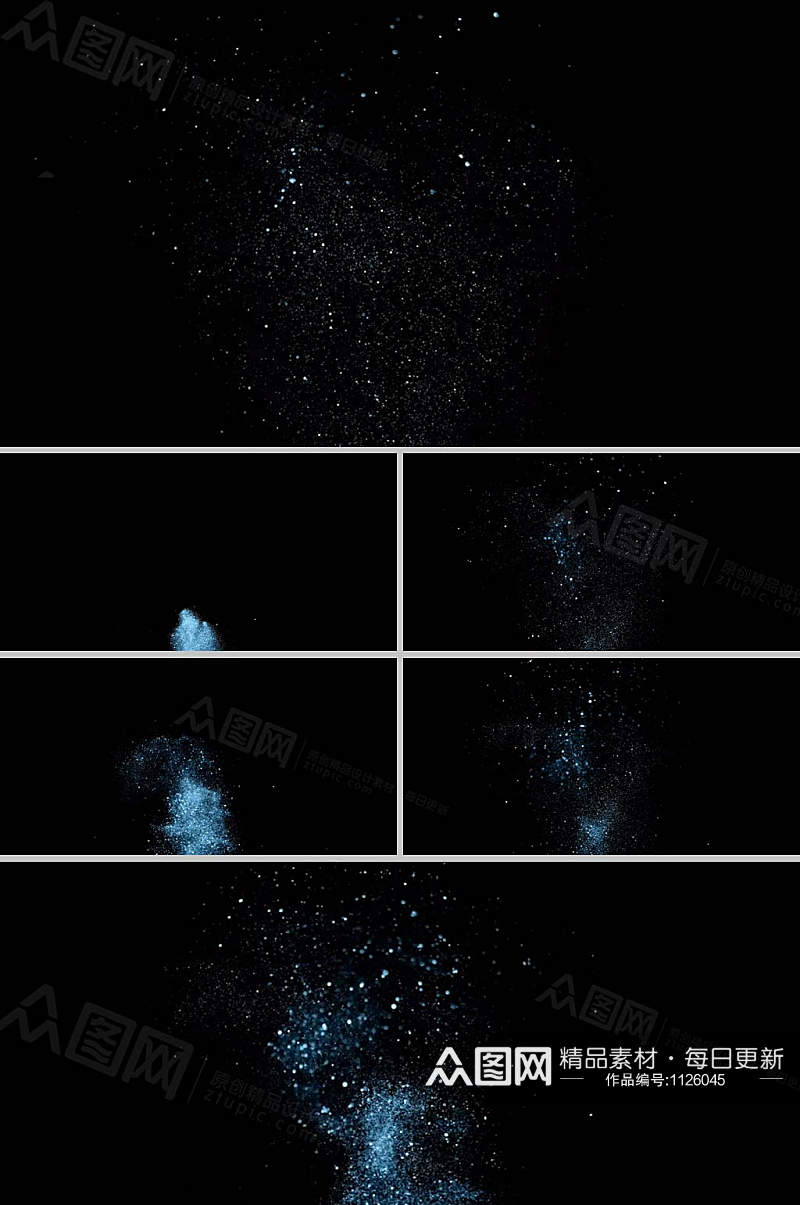 蓝色粒子炫酷展示合成视频素材
