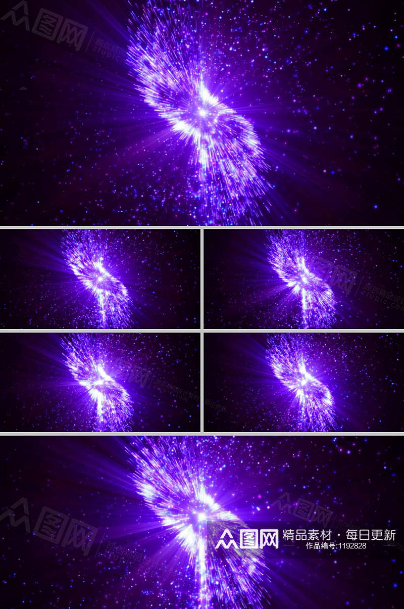 震撼梦幻紫色粒子展示led舞台视频素材