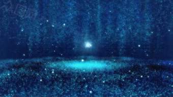 蓝色粒子动态舞台音乐背景led视频-众图网