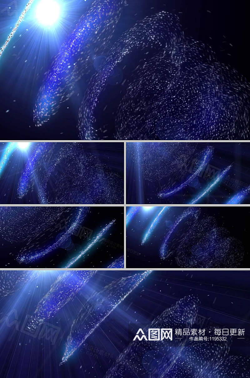 蓝色粒子炫酷展示led视频素材