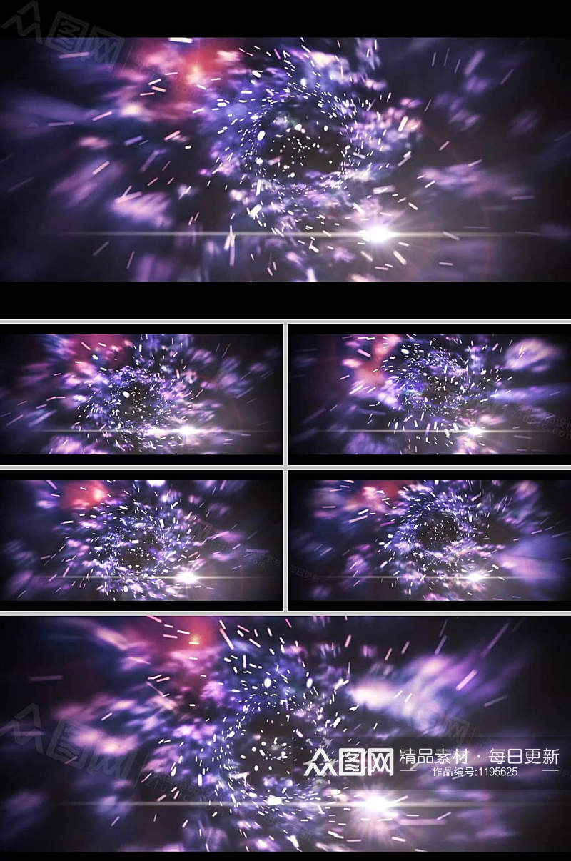 动感炫酷粒子穿越时空展示led视频素材