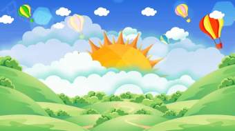 卡通儿童动画太阳展示背景led视频-众图网