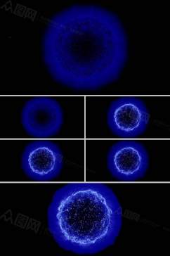 蓝色粒子炫酷大气动态背景视频