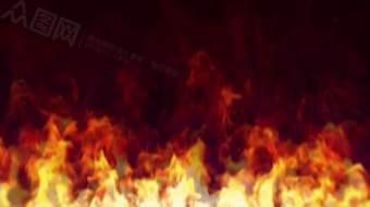 燃烧的火焰背景合成视频-众图网