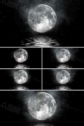 月亮背景 高清月亮背景素材模板 众图网