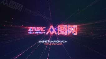 大气粒子线条展示logo片头ae视频模版-众图网