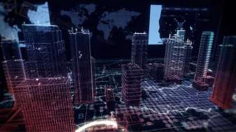 科技数据电脑城市企业宣传视频素材.mp4-众图网