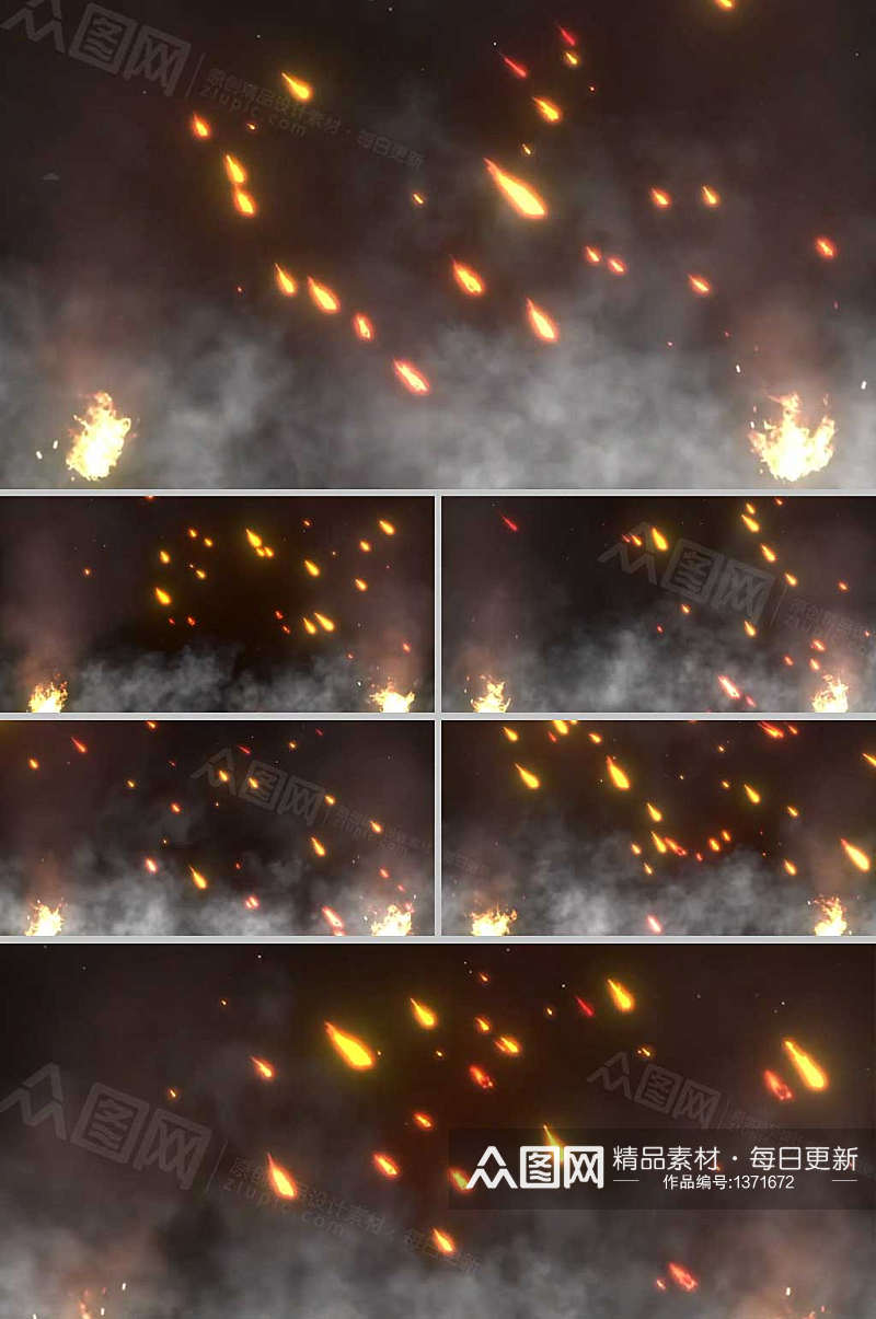 火焰掉落的火苗背景视频素材
