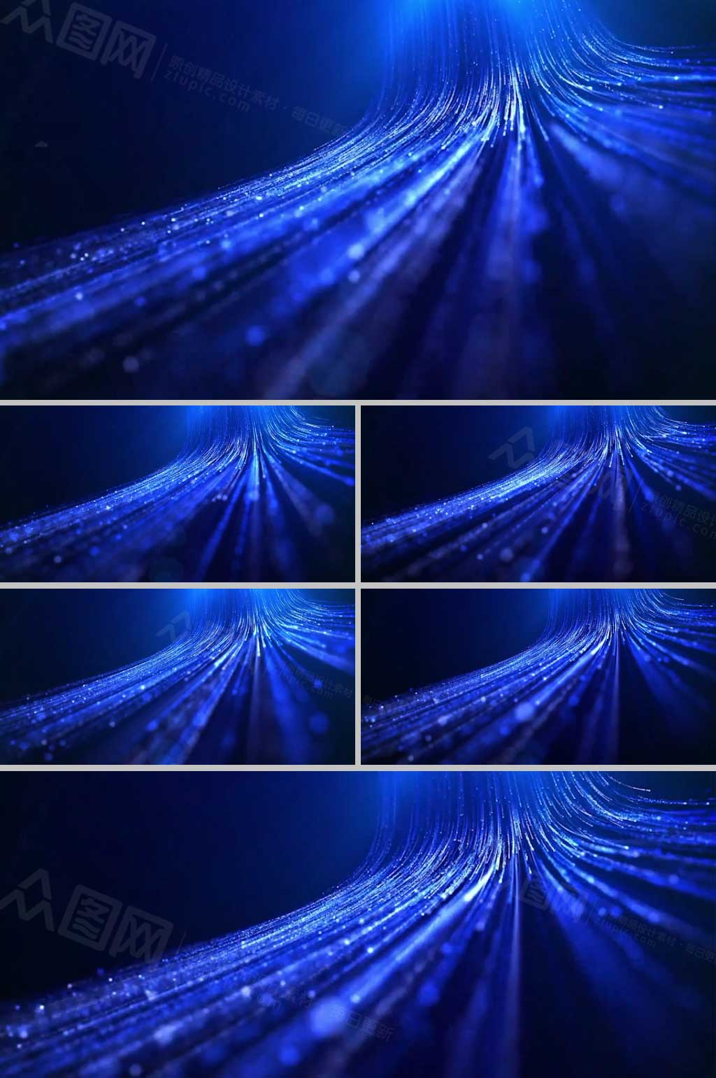 蓝色粒子炫酷动态展示背景视频素材