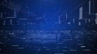 科技动态蓝色数据背景视频-众图网
