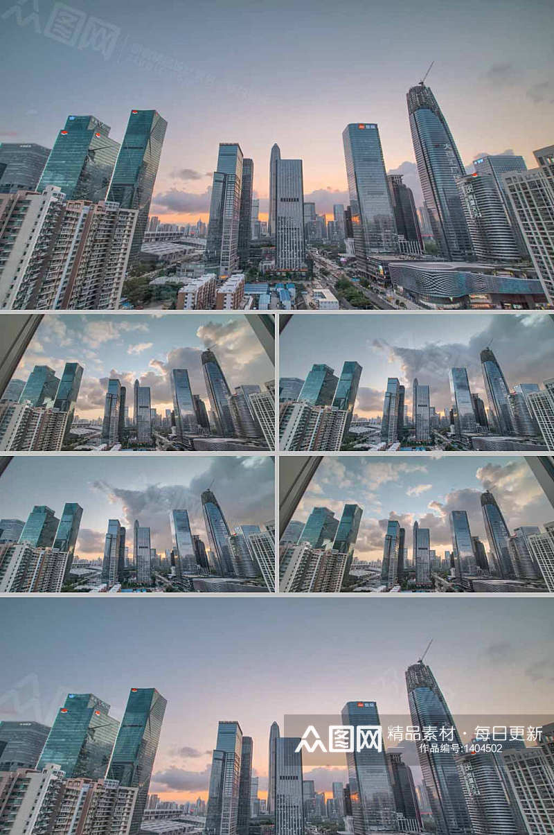 延迟摄影城市高楼建筑视频素材素材