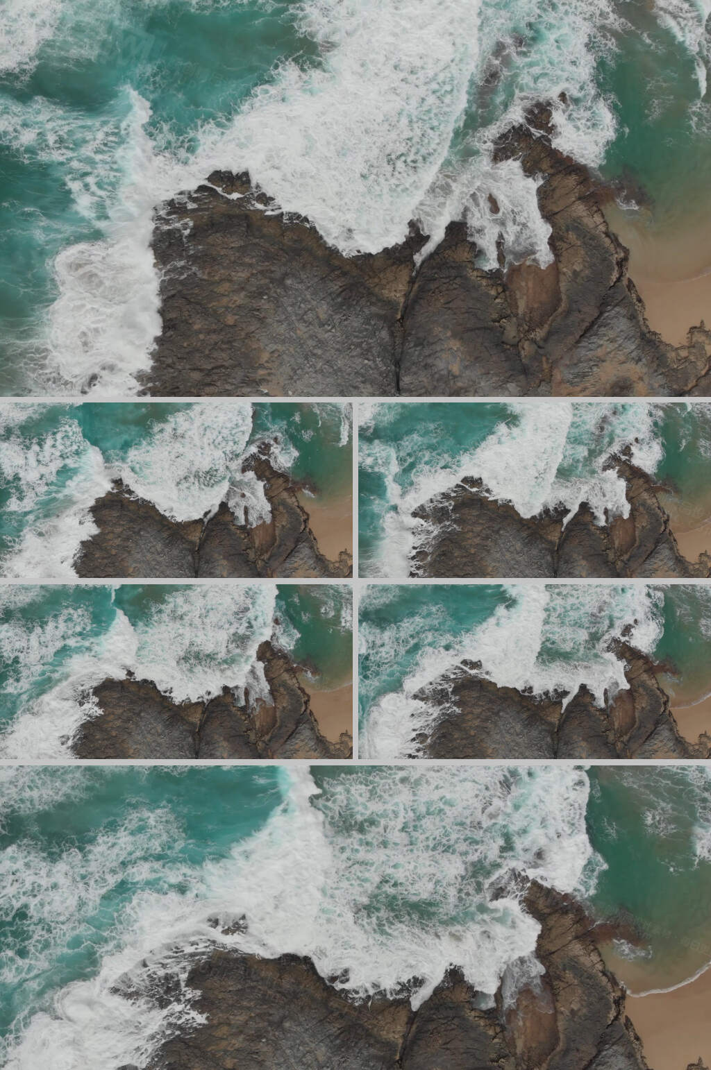 航拍海边海浪视频素材 实拍  风景视频素材