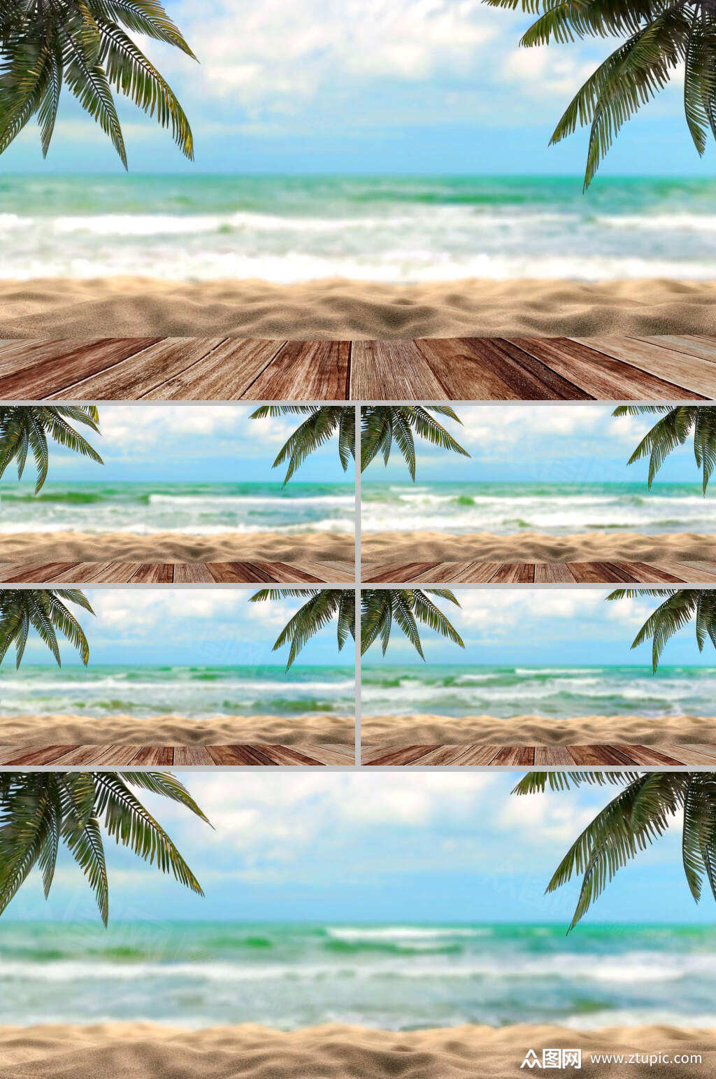 海边沙滩海水展示视频素材