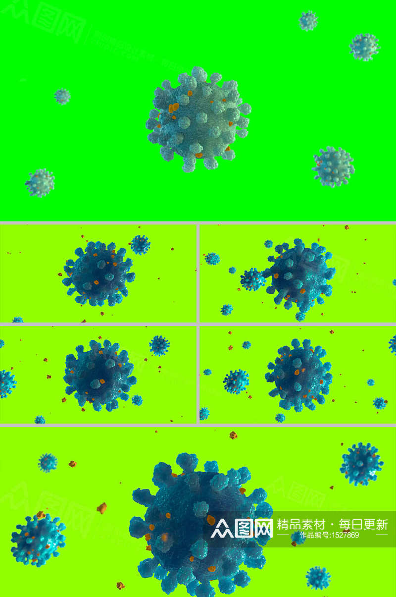 细胞组织病毒动画展示合成视频素材