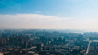 大气8K城市高楼建筑航拍移动延时摄影-众图网