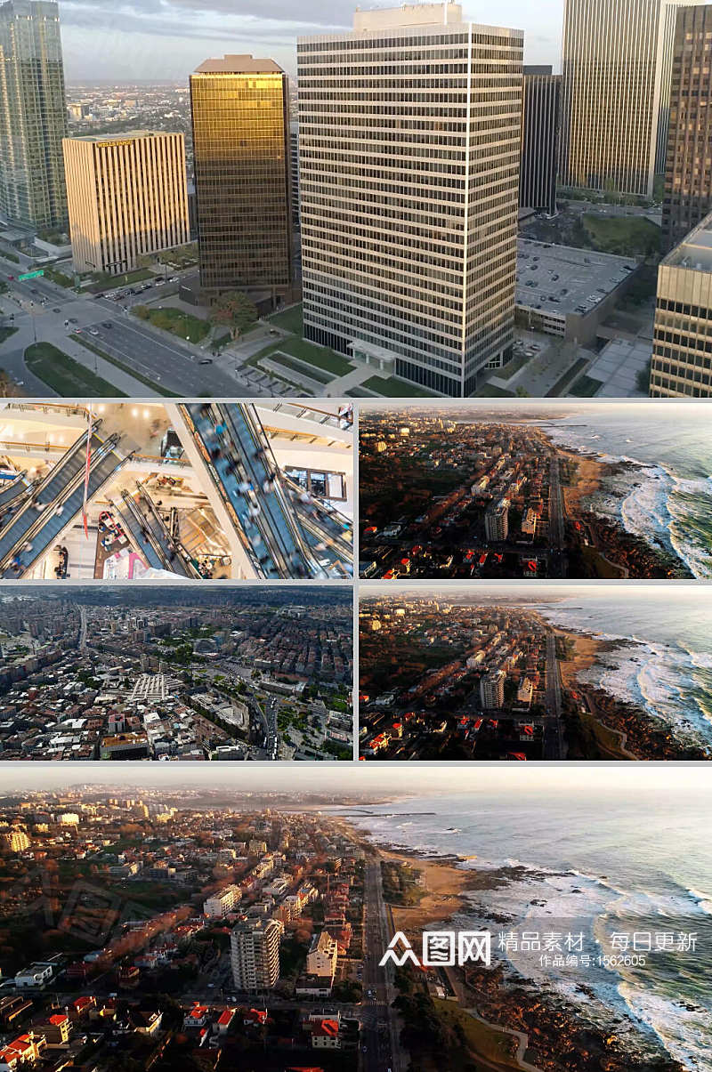 4k航拍城市景色企业宣传视频素材