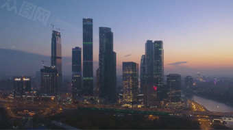 4k实拍夜晚下城市景色视频素材-众图网