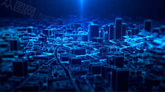 蓝色科技震撼企业宣传背景视频-众图网