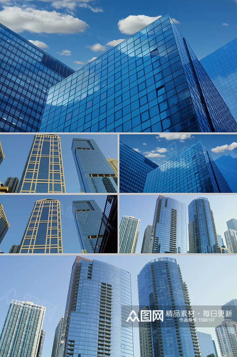 城市建筑高楼建筑企业宣传视频素材