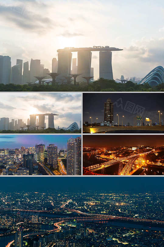 延迟摄影城市建筑企业宣传景色视频-众图网