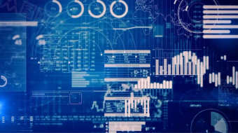 蓝色科技数据分析企业宣传背景视频-众图网