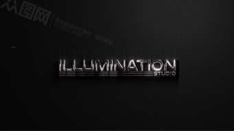 纹理镀铬金属光泽标志动画AE视频模板-众图网