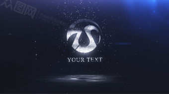 大气3D金色线条演绎粒子标志LOGO片头-众图网