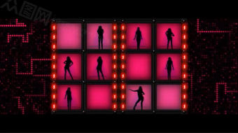 红色炫酷大气dj音乐舞台视频素材-众图网