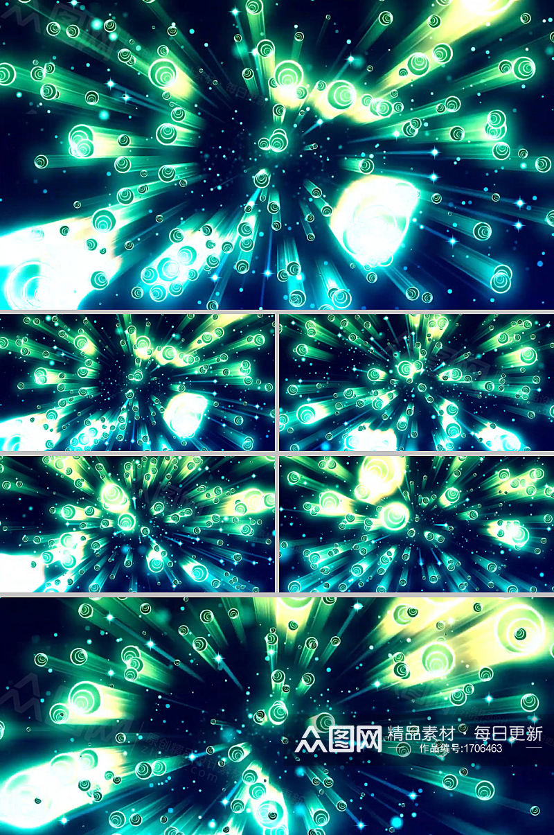 绿色梦幻粒子动态展示视频素材素材