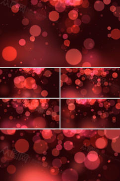 红色粒子斑点梦幻闪烁动态视频素材