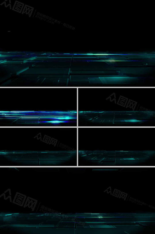蓝色玻璃效果地面穿越企业宣传dj背景视频-众图网