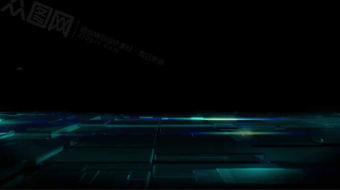 蓝色玻璃效果地面穿越企业宣传dj背景视频-众图网