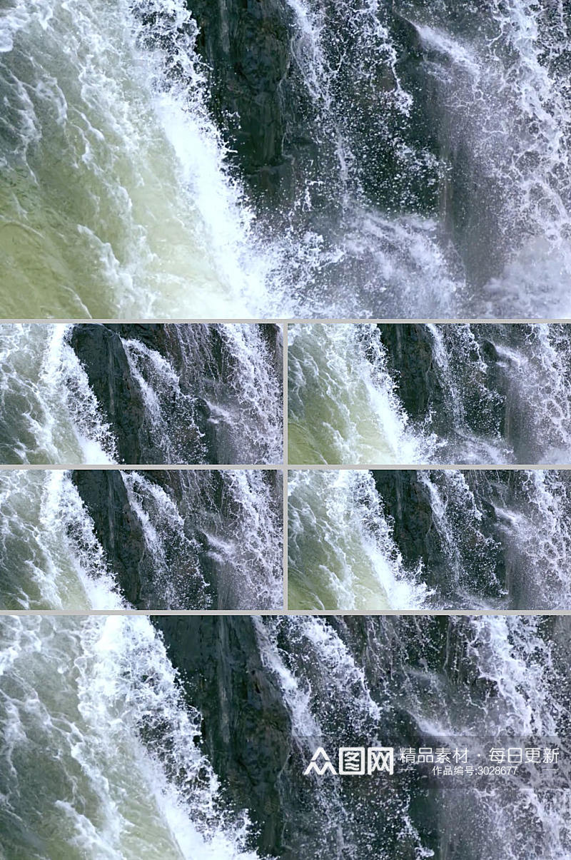 慢镜头下瀑布水花视频素材素材