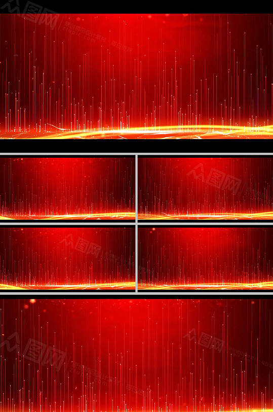 红色大气唯美粒子背景舞台视频-众图网