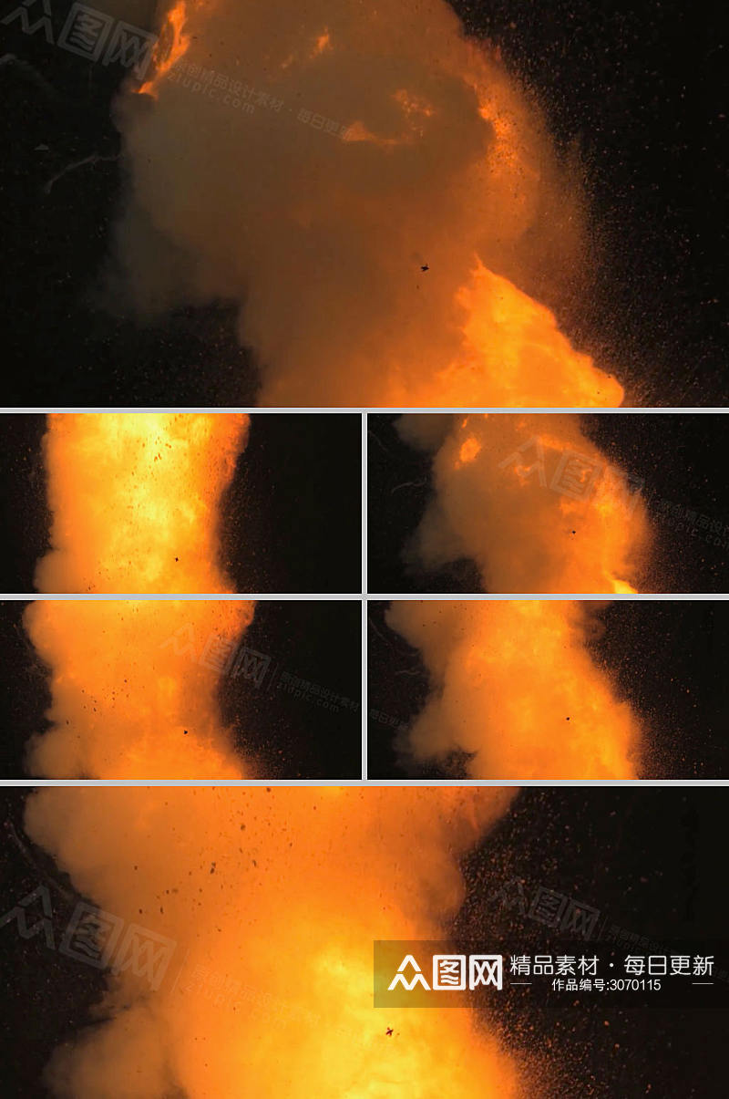 火焰喷射爆炸效果展示视频素材