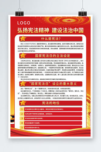 宣扬宪法精神建设法治中国海报