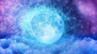 大气蓝色大气唯美星球led背景视频-众图网