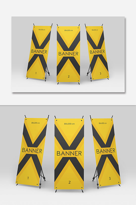 3款X展架样机展示-众图网