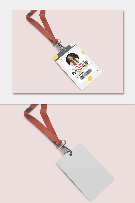 商务工作证样机贴图工作证样机-众图网