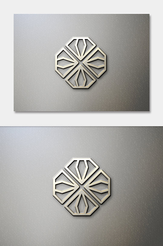 金属质感LOGO样机 不锈钢牌坊-众图网