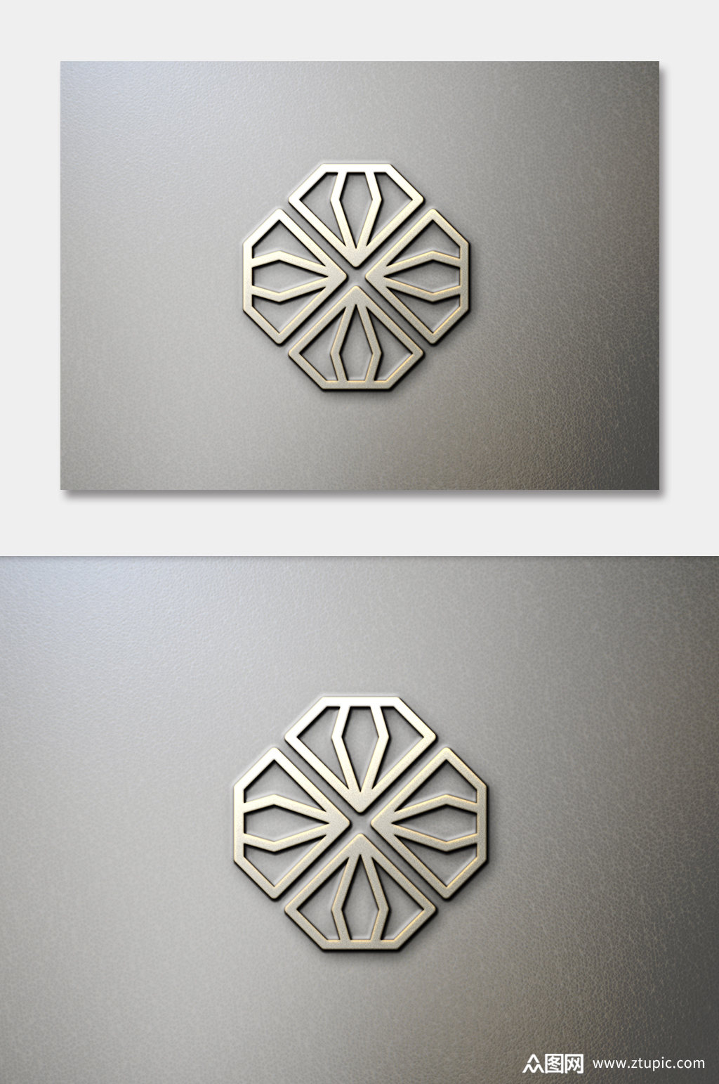 金属质感logo样机 不锈钢牌坊