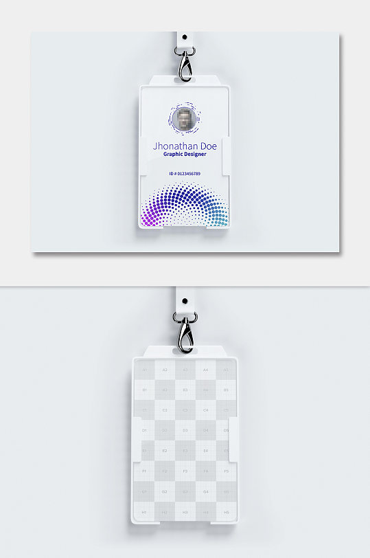 工作证件样机贴图工作证样机-众图网